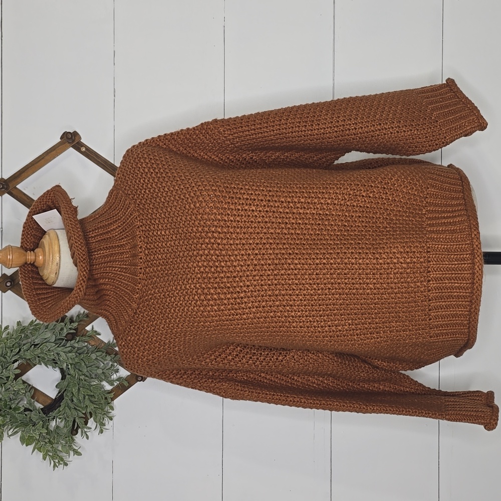 NWT Aakaa Chunky Weave Turtleneck Sweater Sz M